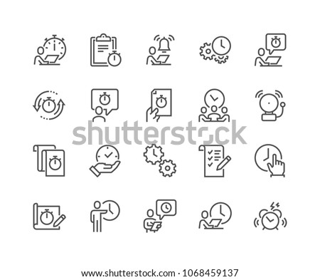 Simple Set of Time Management Related Vector Line Icons. Contains such Icons as To Do List, Time log, Alarm and more.
Editable Stroke. 48x48 Pixel Perfect.
