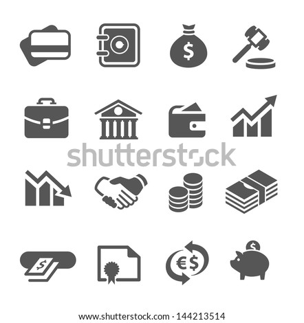 Simple financial icons.
