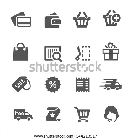 Simple shopping icons.