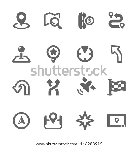 Simple Icons related to Navigation.