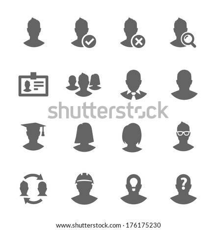 Simple set of Users related vector icons for your design or application.