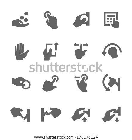 Simple set of hands related vector icons for your design.