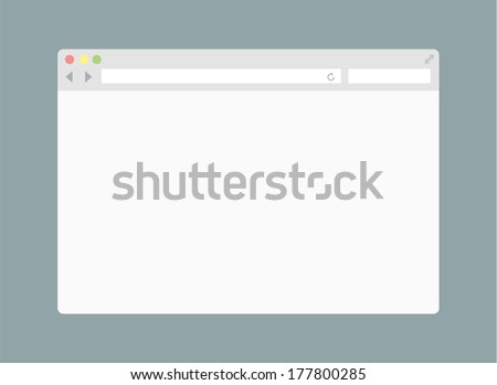 Simple Browser window on blue back ground