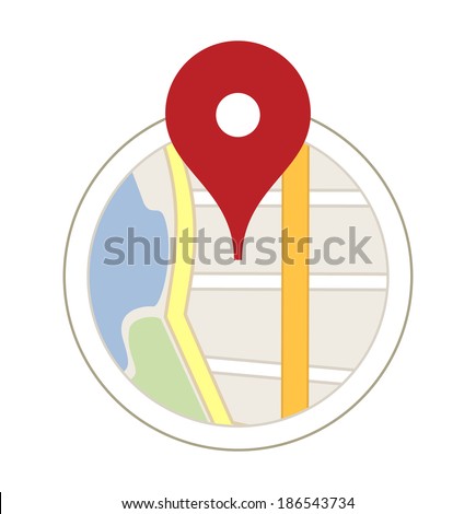 Map with a pin