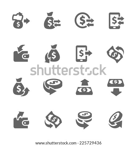 Simple Set of Money Related Vector Icons for Your Design.