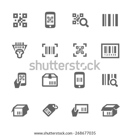 Simple Set of Check code Related Vector Icons for Your Design.