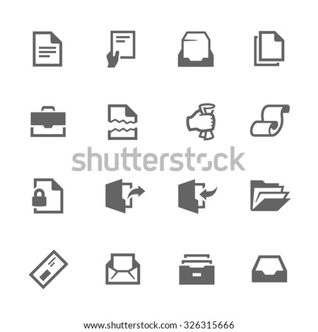 Simple Set of Documents Related Vector Icons for Your Design.