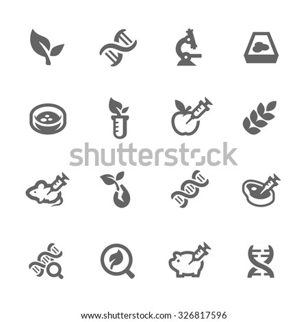 Simple Set GMO of Fight Related Vector Icons for Your Design.