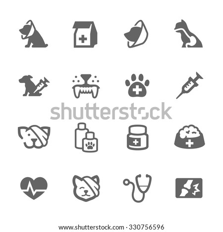 Simple Set of Pet vet Related Vector Icons for Your Design.