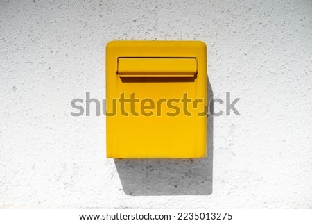 Image, Stock Photo Yellow metal box textured