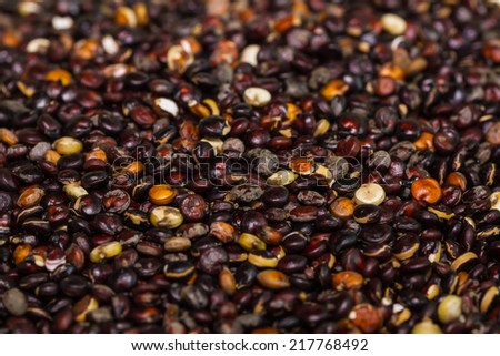 Organic Black Quinoa Shallow depth of field