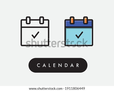 Vector Calendar Checkmark icon illustration