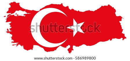 Turkey flag map