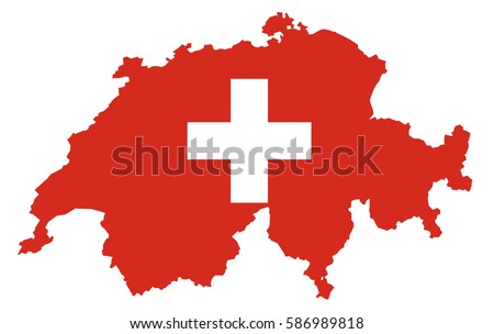 Switzerland flag map