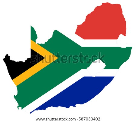 South Africa flag map