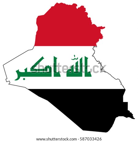 Iraq flag map