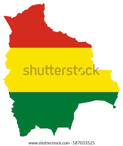Bolivia flag map