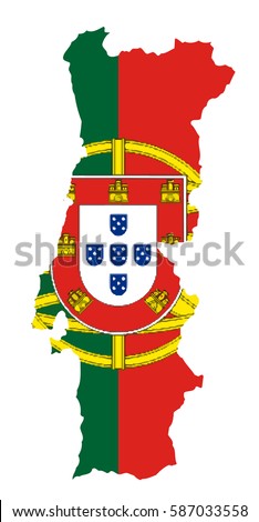 Portugal flag map