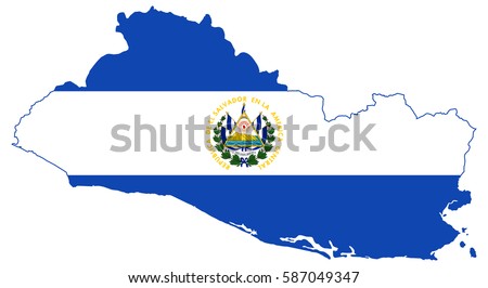 El Salvador flag map