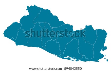 el Salvador blue map vector