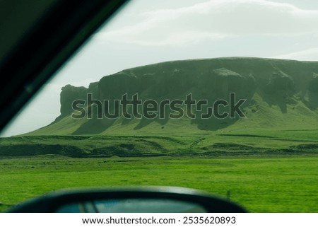 Similar – Foto Bild Dünen mit grünem Moos und hohem Gras und Schafen auf der Insel Sylt