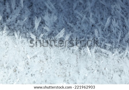 Micro of hoarfrost crystals structure