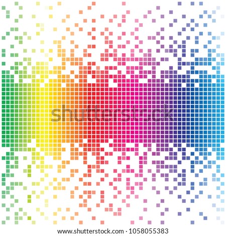 Abstract mosaic of concave spectrum, vector template