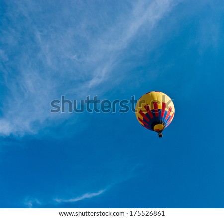 Balloon on a background of sky and clouds