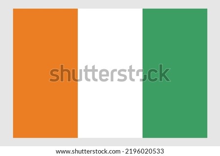 Ivory Coast flag vector illustration, Ivorian flag national patriotic symbol of an independent state for design