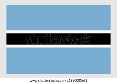 Botswana flag vector illustration, Botswanan flag national patriotic symbol of an independent state for design