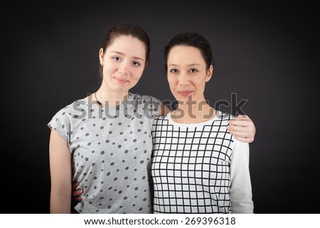 beautiful family doing different expressions in different sets of clothes: portrait