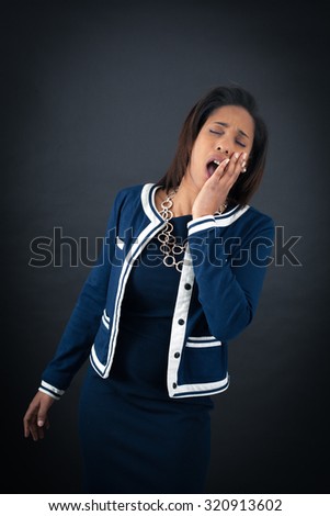 Beautiful woman doing different expressions in different sets of clothes: toothache