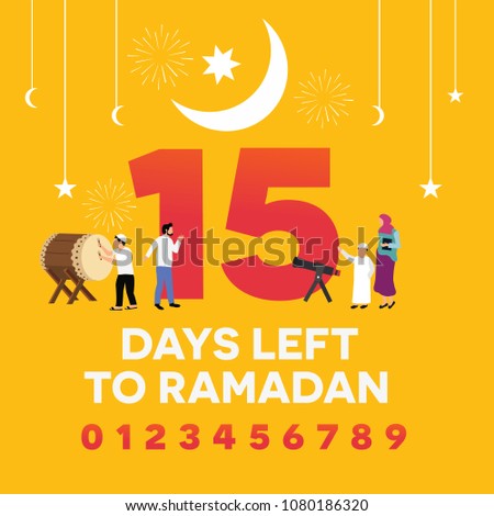 Ramadan count down day, with the muslim peoples happy expression waiting ramadan kareem month on the occasion, happy eid mubarak, Eid Al Fitr