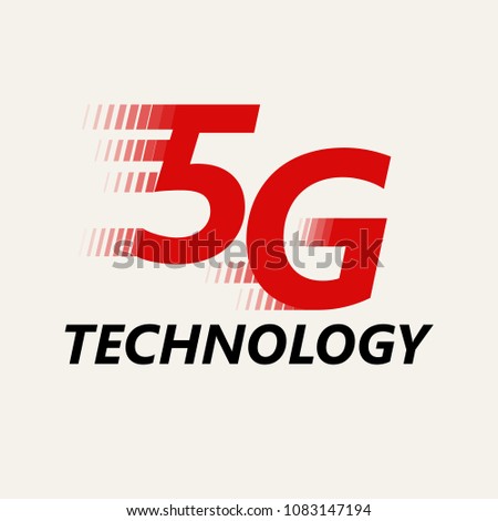 5g - 5th Generation Wireless Internet Network Connection Information Technology Illustration. Mobile devices telecommunication business web networking logotype vector illustration