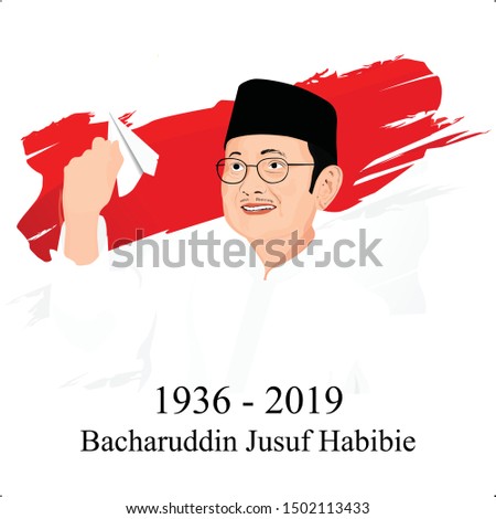 Jakarta, Indonesia 12 September 2019: the 3rd former Indonesian president B.J. Habibie dies, aged 83 Stock fotó © 