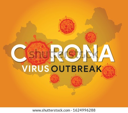 Corona virus model Ncov plague in wuhan china country background vector illustration