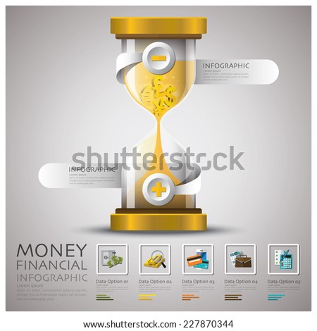 Sandglass Money And Financial Business Infographic Design Template