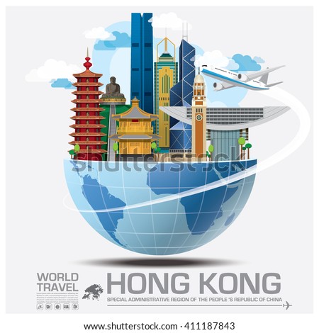 Hong Kong Landmark Global Travel And Journey Infographic Vector Design Template