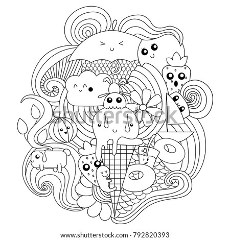 Download Cute Kawaii Food Coloring Pages At Getdrawings Free Download