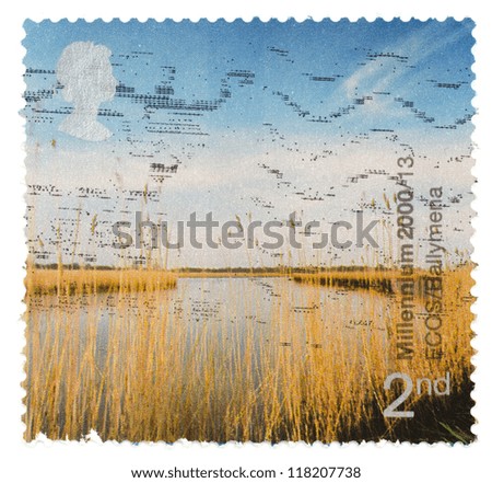 UNITED KINGDOM - CIRCA 2000: a stamp from the United Kingdom shows image of ecos Millennium Environmental Centre in Ballymena, Northern Ireland, series, circa 2000