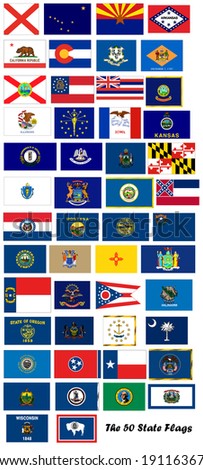 The Flags Of All Fifty Us States Stock Photo 19116367 : Shutterstock