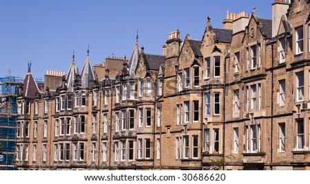 The late Victorian/Edwardian architecture of Marchmont in Edinburgh, Scotland