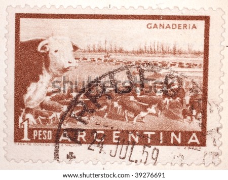 Argentina - Circa 1959: A Stamp Printed In Argentina Shows Image Of A ...