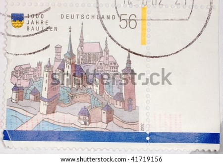 SOUTH AFRICA - CIRCA 2002: A stamp printed in South Africa shows image of historic German architecture, series, circa 2002