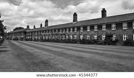 Terraced housing, well-maintained period architecture in London, England