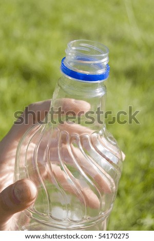 Plastic bottle / recycling / water resources concept