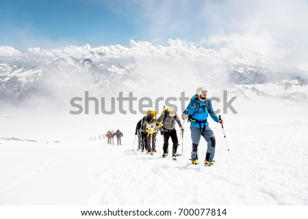 Similar – Image, Stock Photo glacier climbing Nature