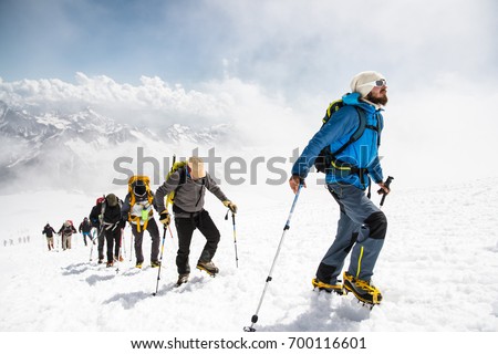 Similar – Image, Stock Photo glacier climbing Nature