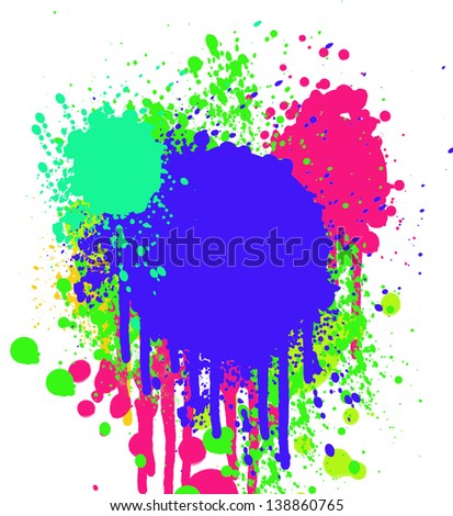 Abstract background with splash of colors and place for text