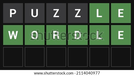 Wordle word puzzle game vector logo